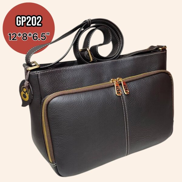 GPBAGS รุ่น GP202 กระเป๋าสะพายผู้หญิงขนาดใหญ่ หนังชามัวส์